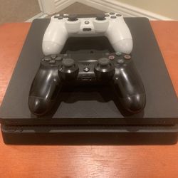 PS4 Slim 1TB And 2 PS4 Controllers With HDMI cable 
