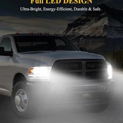 Full LED Headlights Assembly Chrome Compatible with 2009-2018 Ram 1500 2500 3500, DOT Approved Dual Projector Pair with Start Animation DRL Sequential