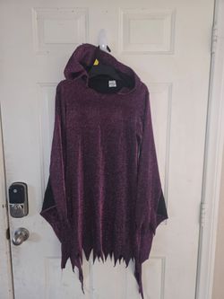 Purple Glitter scream Hooded Halloween Costume ghostface xl girls