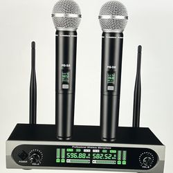 Wireless microphone system with receiver