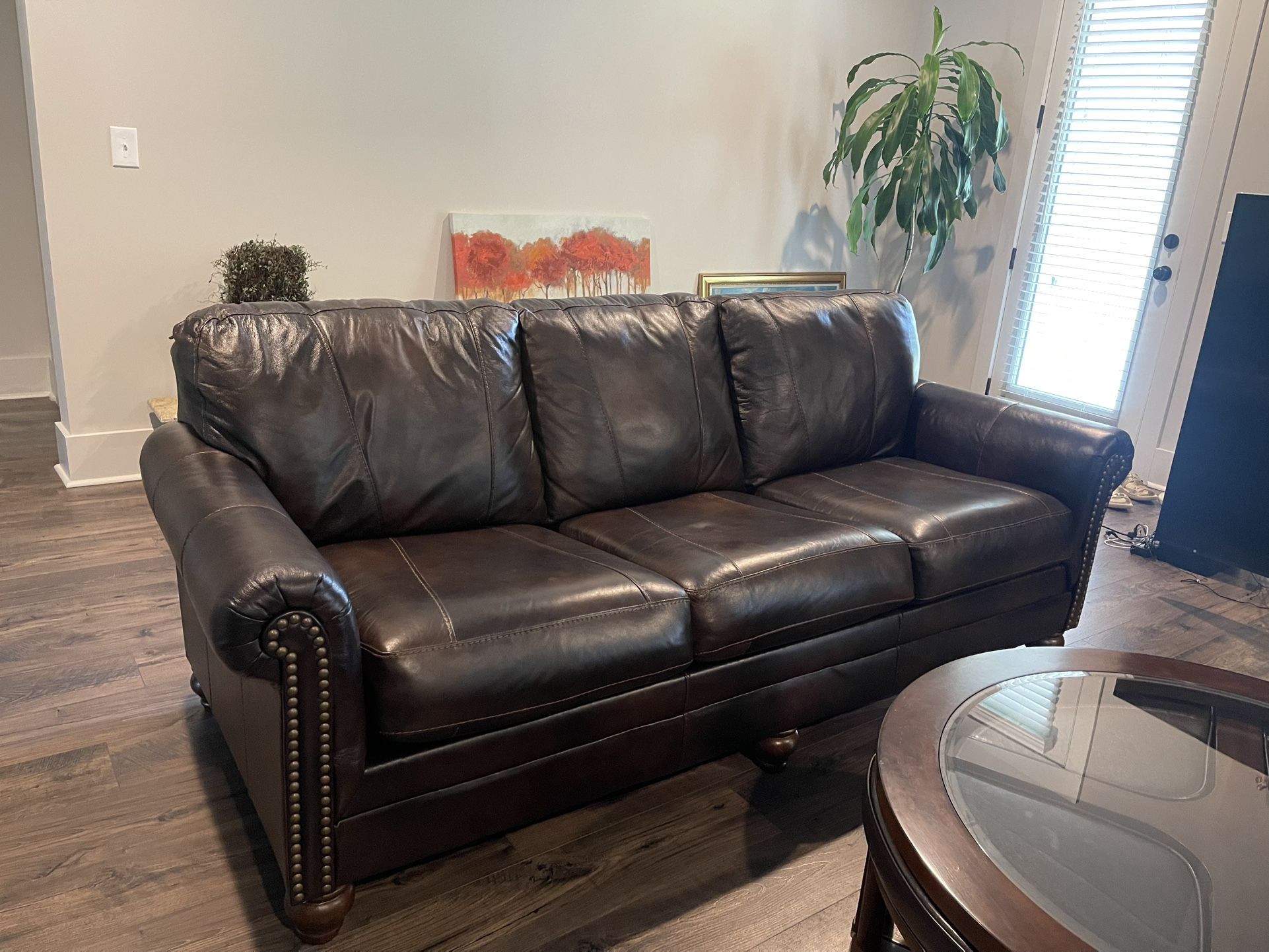 Ashley Leather Modular Sofa - 5 Seats