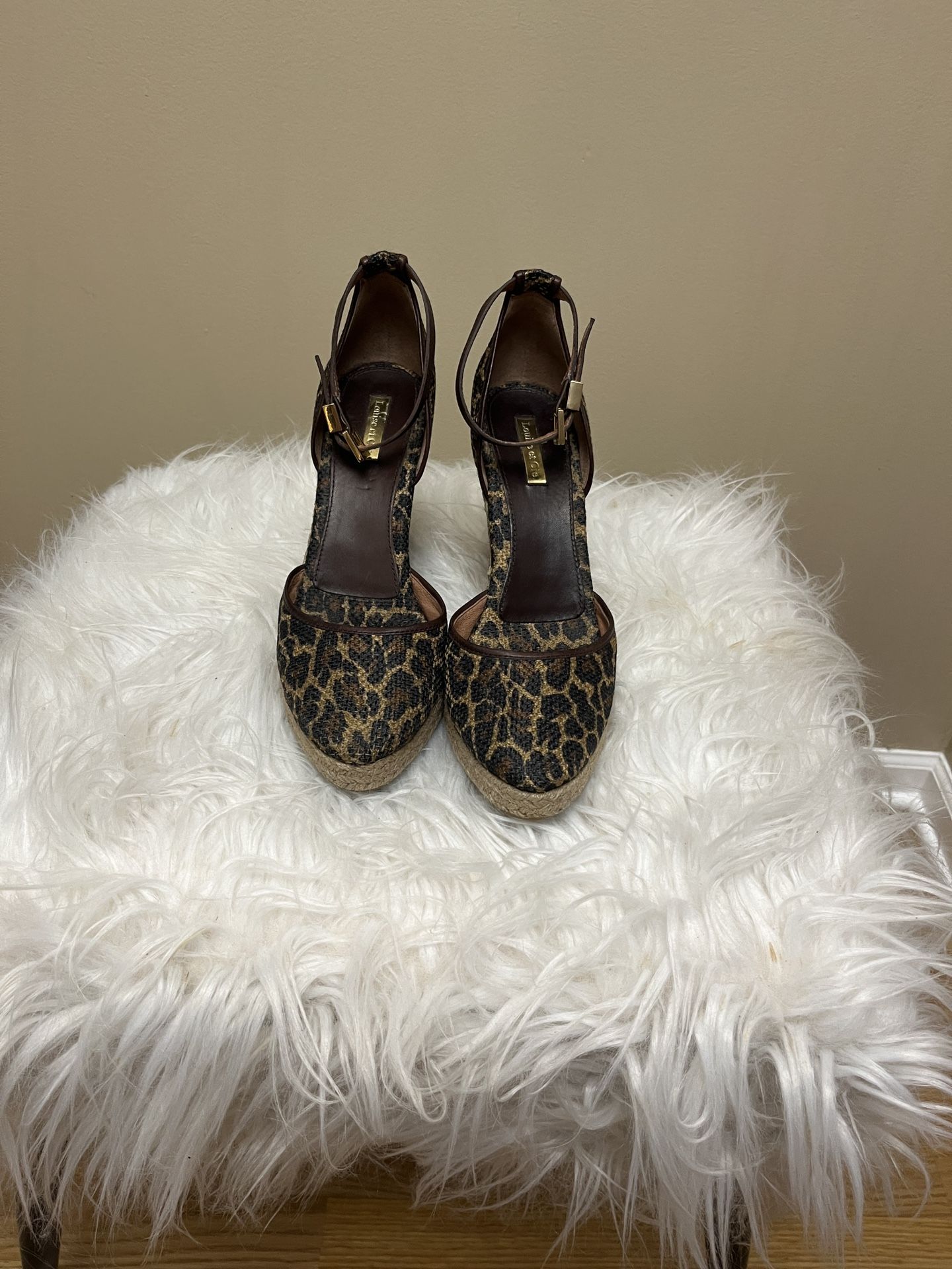Women’s Espadrille. Louise Et Cie Animal Print Espadrille Wedges. Size 9.5.