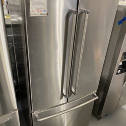 KitchenAid Stainless Steel 22 Cu. Ft. 33” Width Standard Depth French Door Refrigerator With Interior Dispense