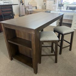 5 PCs Counter High table And 4 Stools 