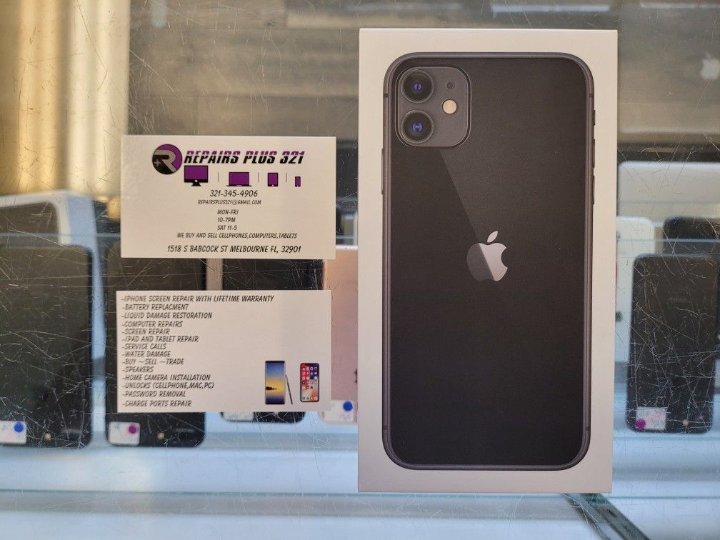 New Unlocked Black iPhone 11 128gb