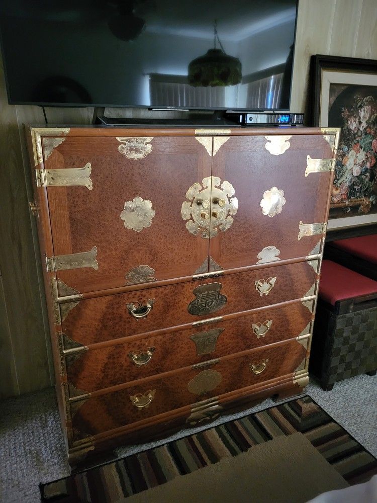 Asian Tansu Style Vintage Dresser