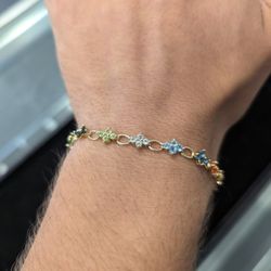 YG Multi Color Stone Bracelet 