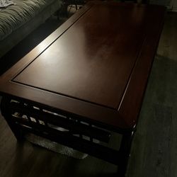 🪑 Antique Solid Wood Coffee Table – $100 (West Covina)