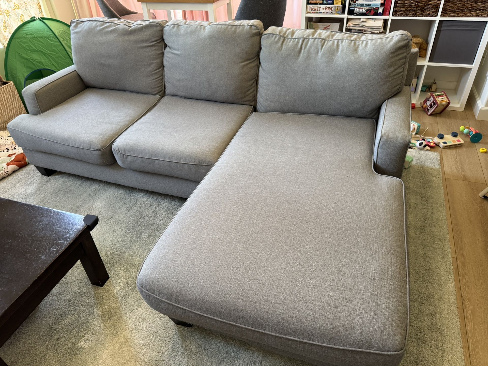 FREE Light Grey Couch - Pickup Only