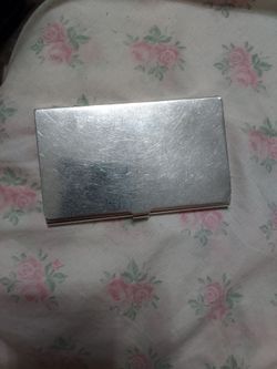 Vintage tiffany company silver card holder