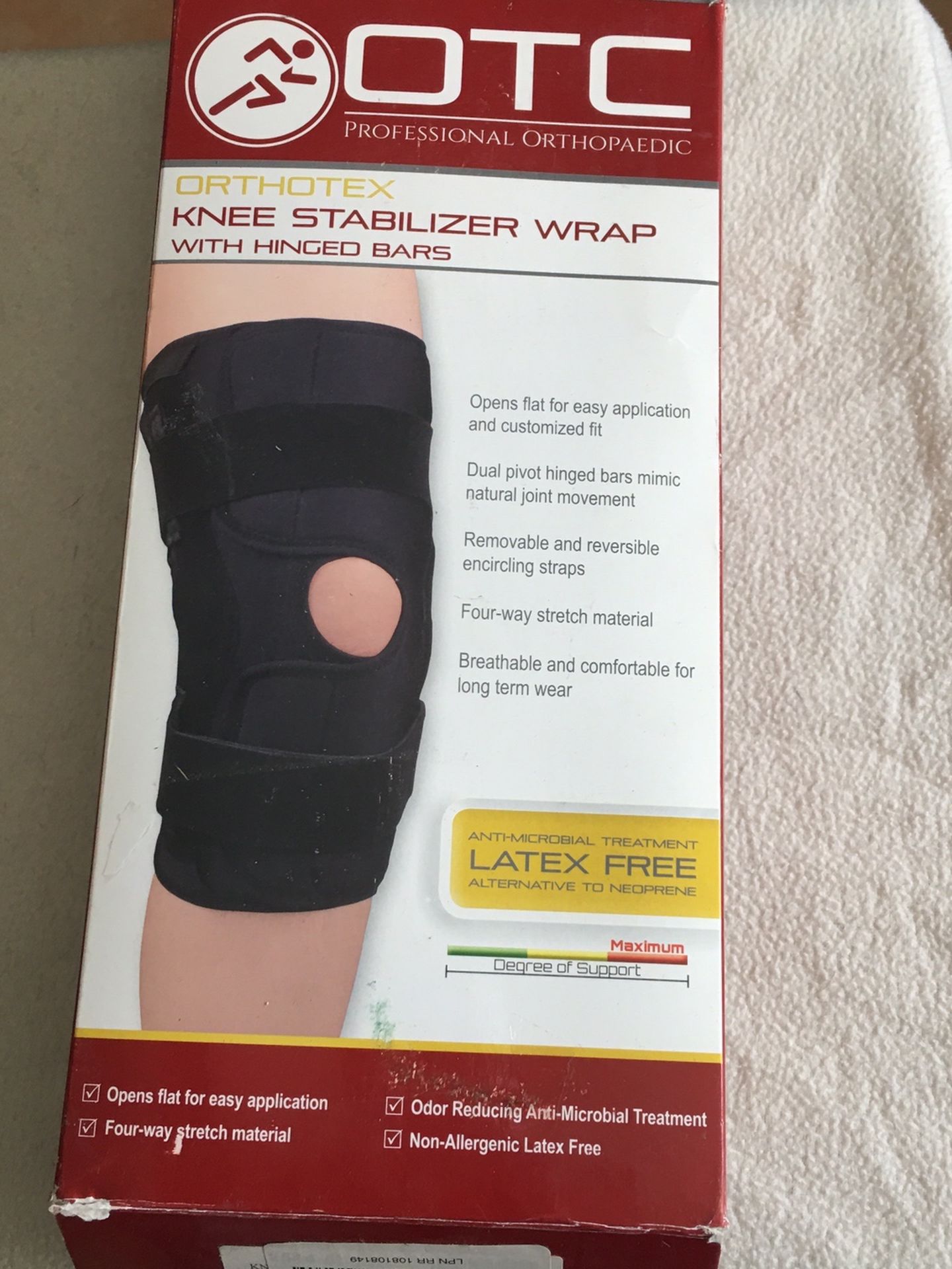 Knee Stabilizer Wrap With hinged Bars