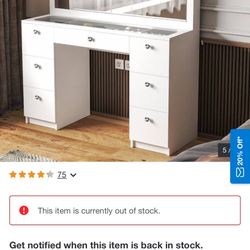 White Vanity With Mirror