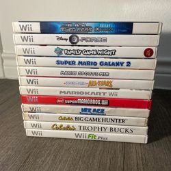 Lot of 12 Nintendo Wii Games Mario Kart Super Mario Family Game Night
