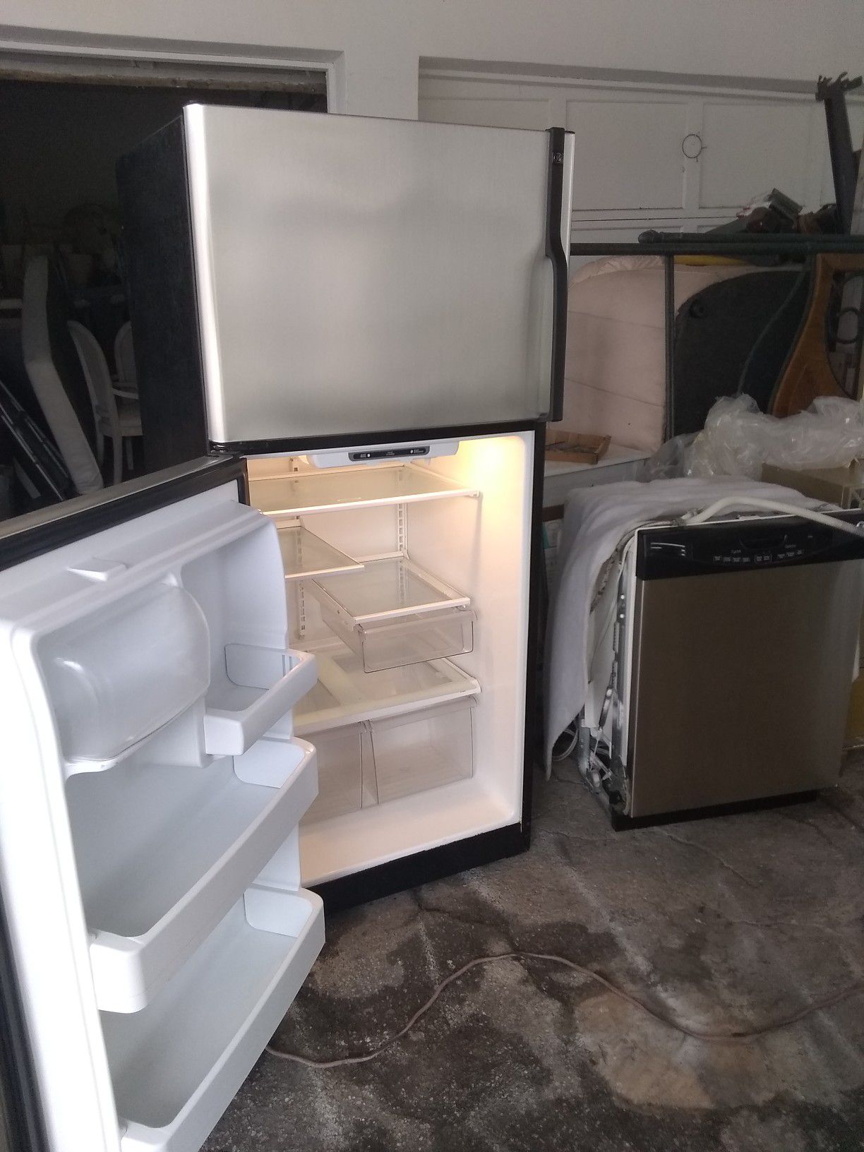 Combo stainless steel Dishwasher Refrigerator and microwave all working perfect condition$450