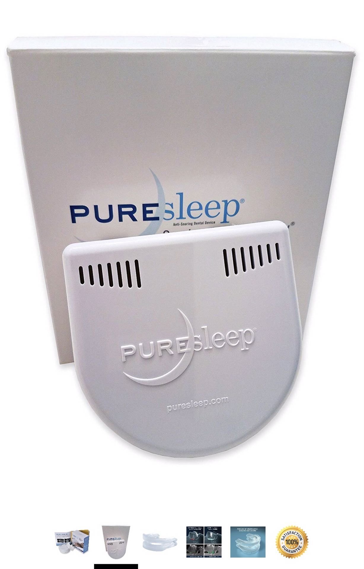 PureSleep Anti-Snoring Mouthpiece – Helps Stop Snoring – The Original Anti-Snoring Solution – Comfortable & Adjustable – Over a Million Units Sold –