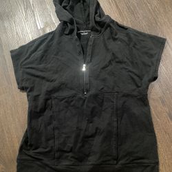 Womans Black Hoodie Active Shirt Size XL By New York & Company #19