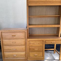 Dresser, Desk And Hutch