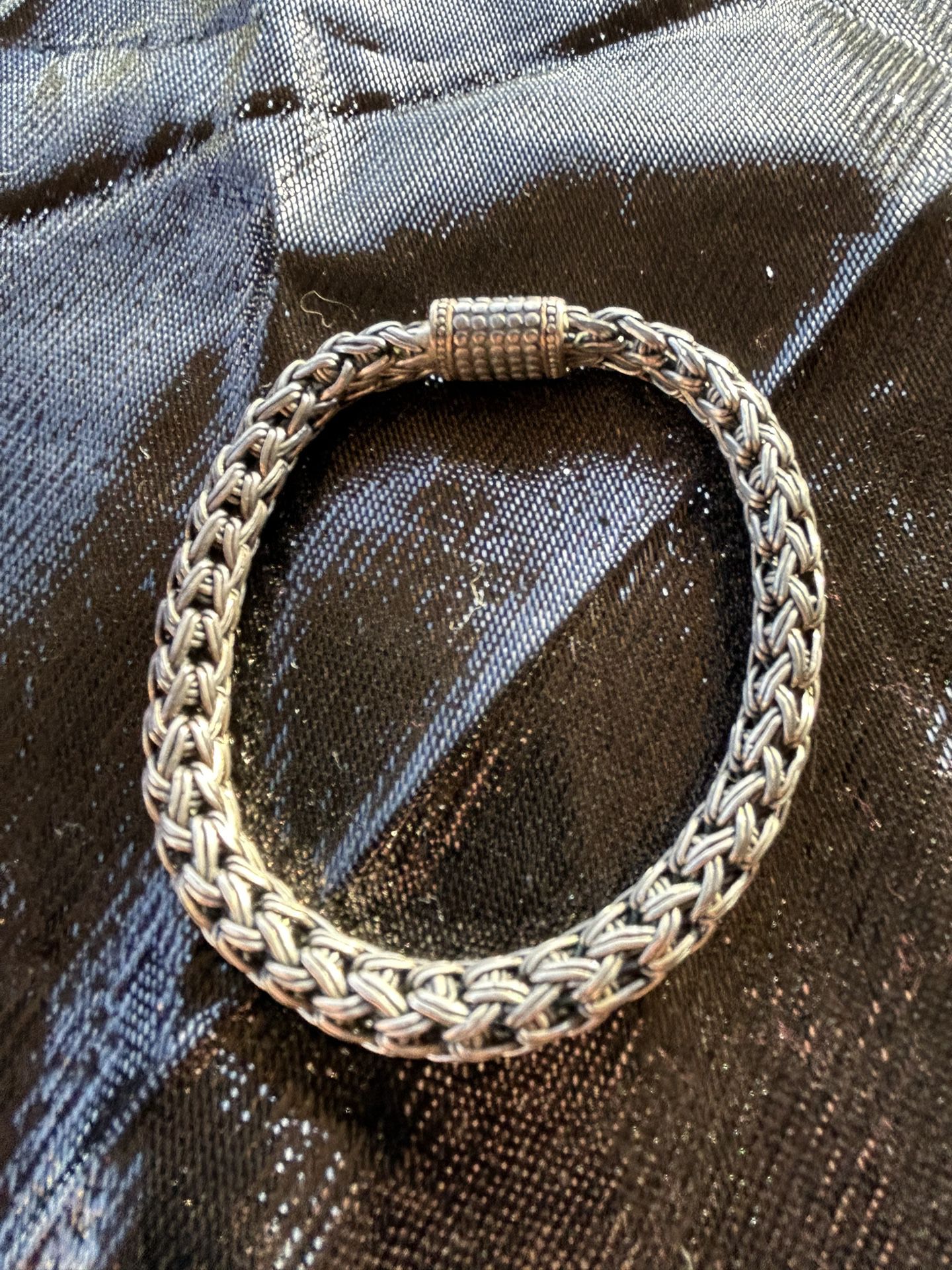 Gorgeous Men’s Mesh Silver And Gold Bracelet By Artist