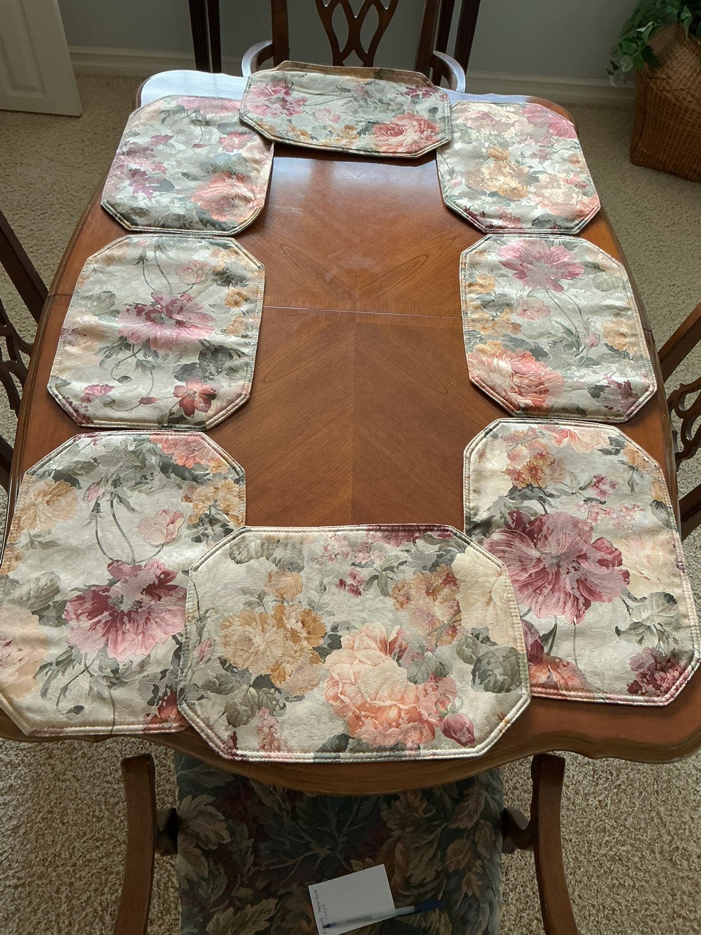 Reversible Floral Placemats (8), Make Your Thanksgiving And Christmas Table Beautiful!