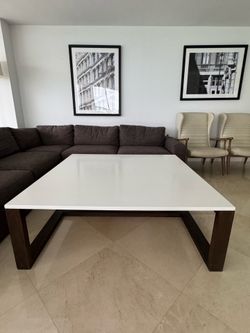 Custom-Made Oversized Corian Coffee Table