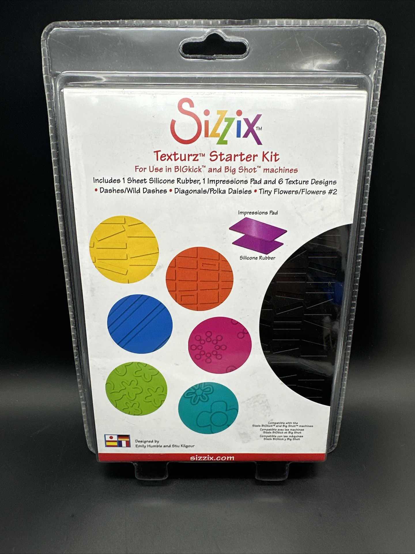 Sizzix Texturz Starter Kit Paper Texturing Plates Craft Embossing Scrapbooking
