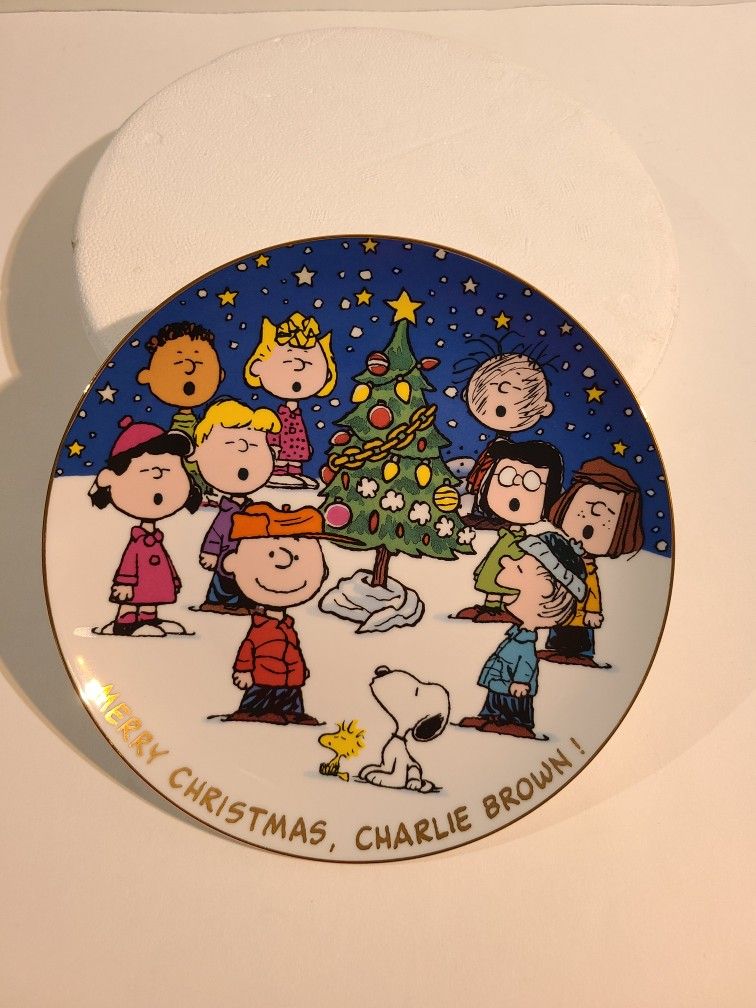 Danbury Mint Peanuts Merry Christmas Charlie Brown Limited Edition Final Issue Plate 8 1/4β