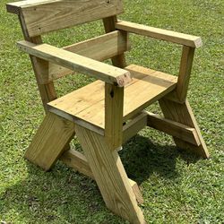 Pine Wood Arm Chair