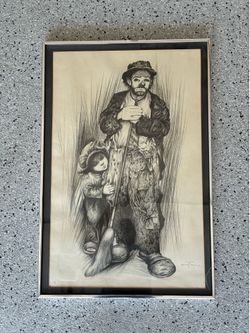 OZZ FRANCA Signed Framed Black & White Art Print. Approx. 20 x 30. Pre Owned.