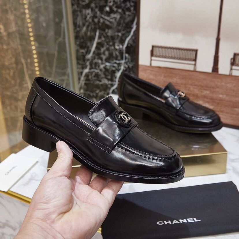 Chane1 Women’s Leather Shoes With Box 2025 New 