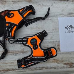 PHOEPET No Pull Dog Harness Medium Reflective Front Clip Vest with Handle - NEW