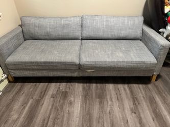 IKEA Karlstad Sleeper Sofa – Gray, Pull-Out Bed