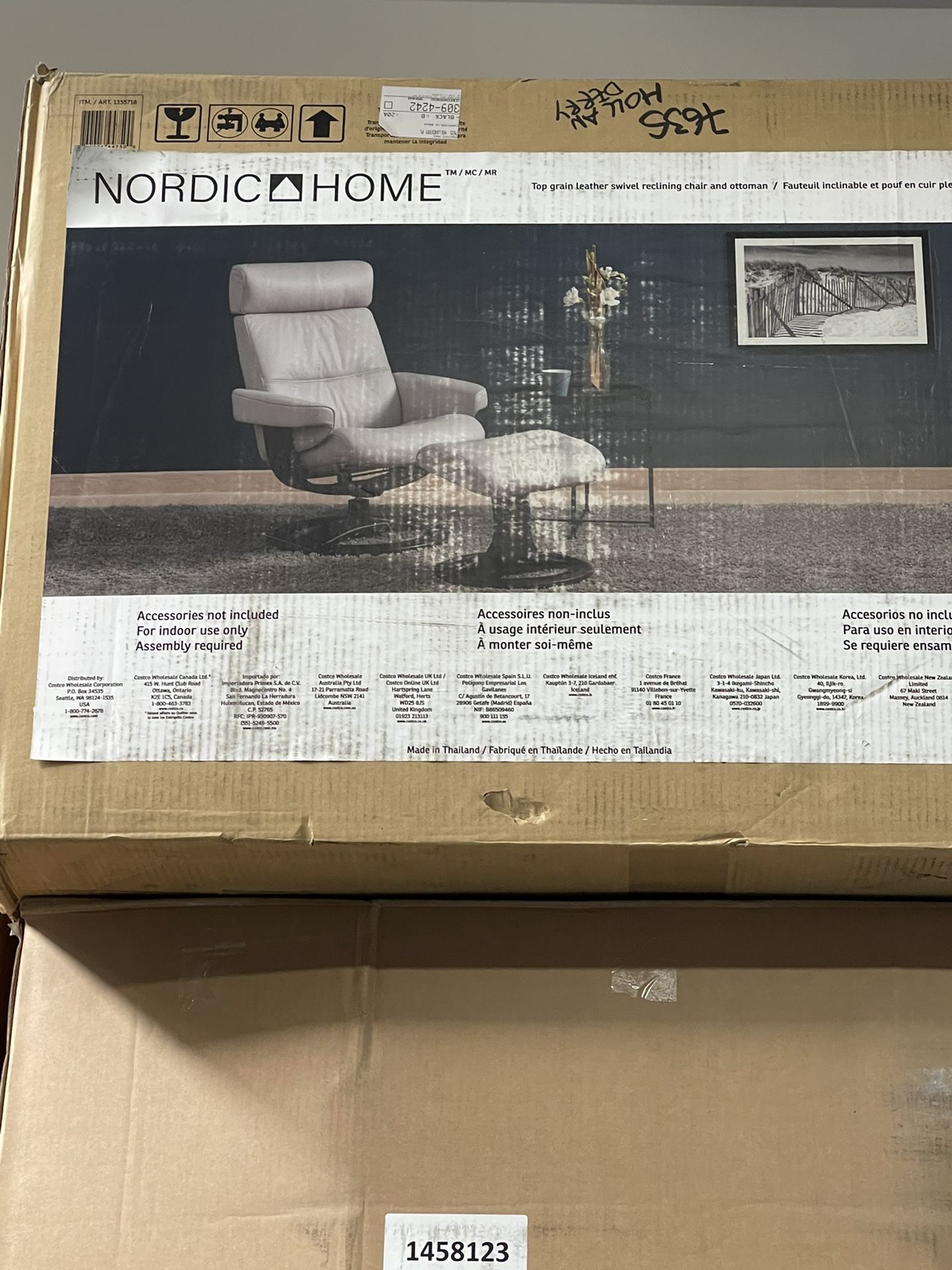Oslo Leather Recliner & Ottoman