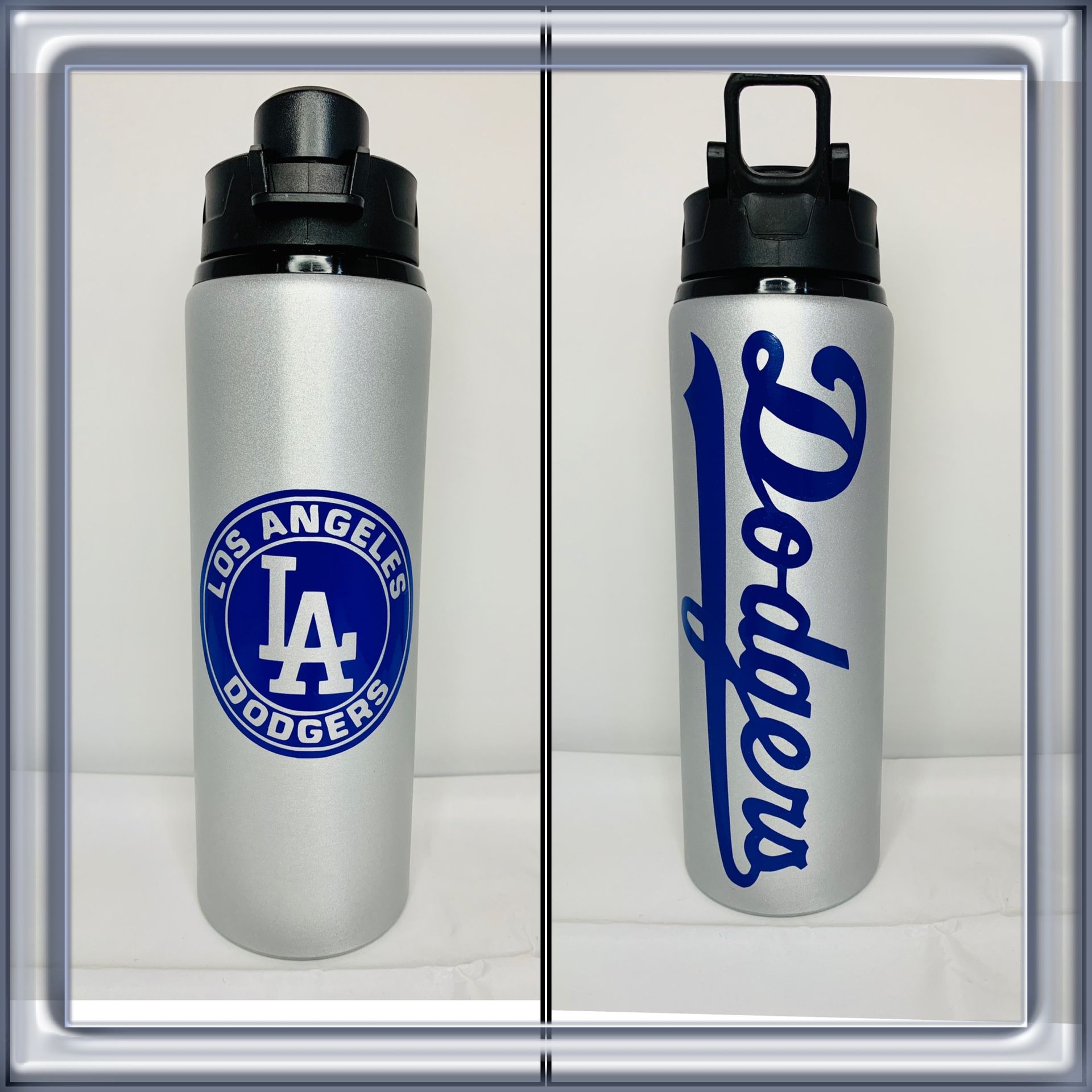 New Dodgers Aluminum Water Bottles with Snap Lids - 25 oz