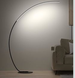 Modern 70” RGBW LED Arched Floor Lamp with Remote – Like New