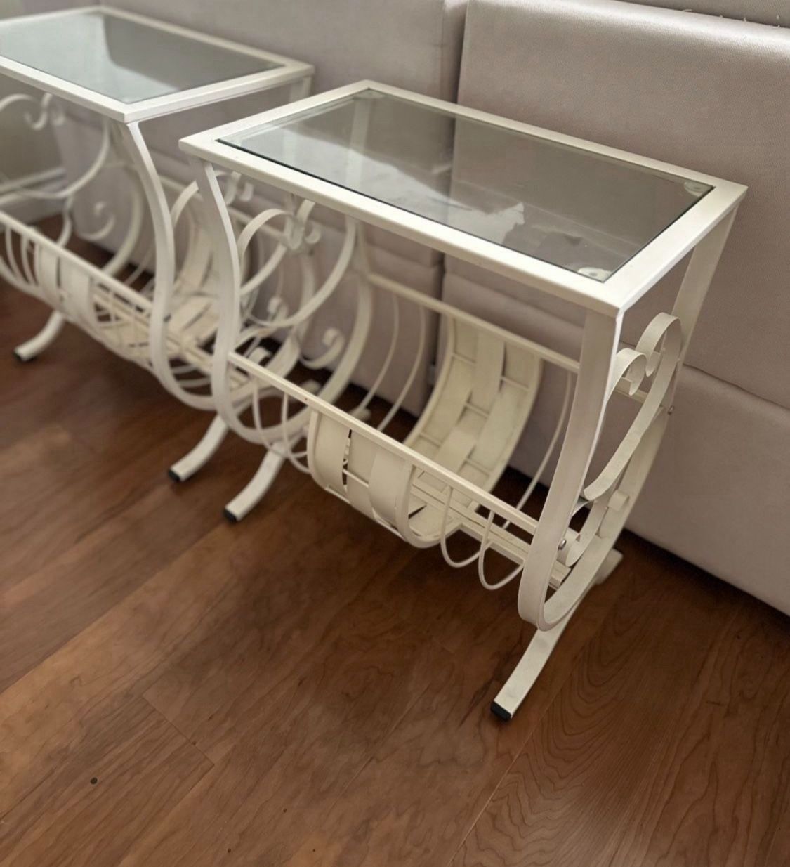 Glass Top Side Tables 