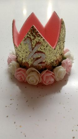 Pink Flower 1/2 Birthday Hat