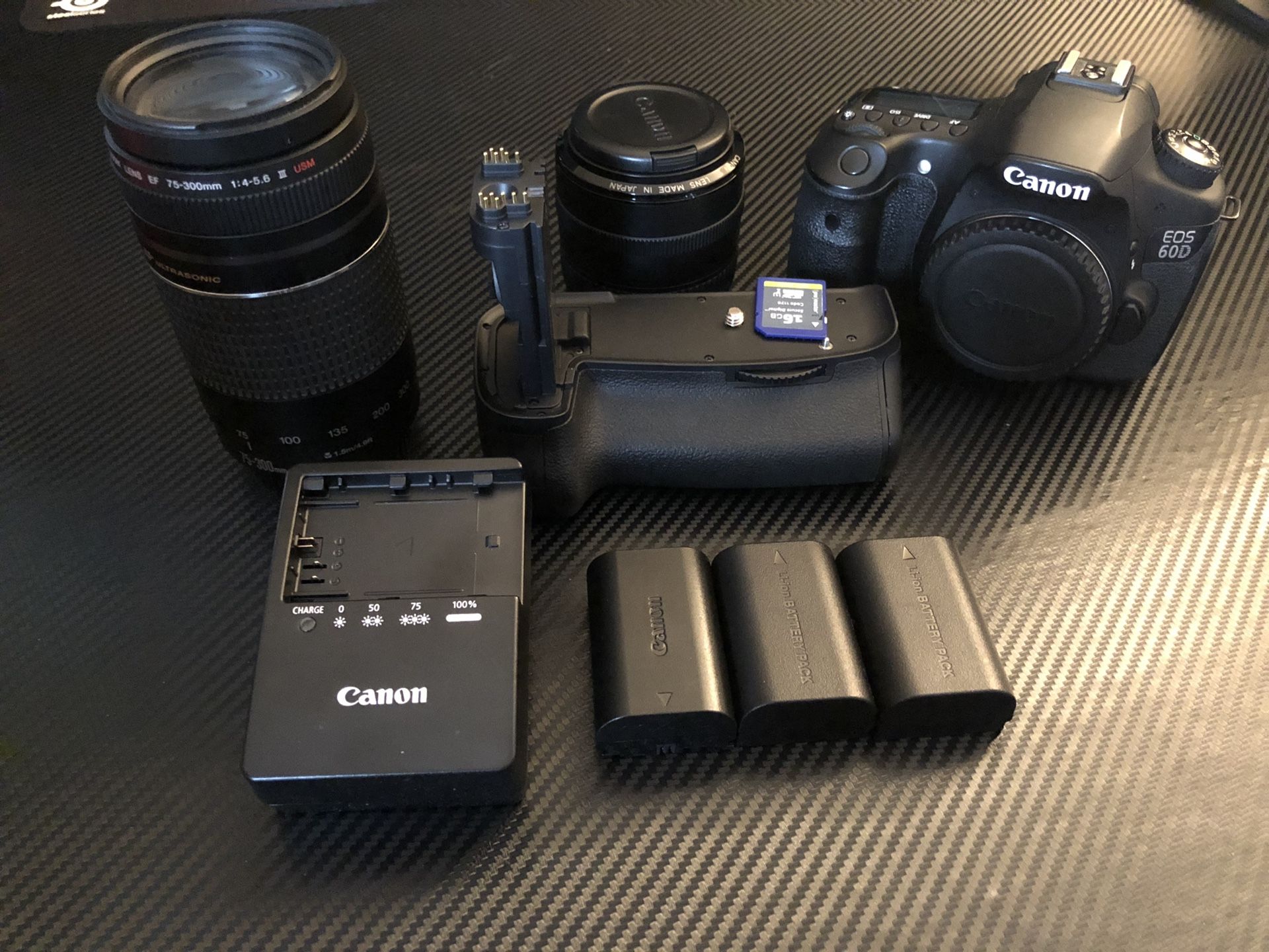 Canon 60D plus 2 lenses