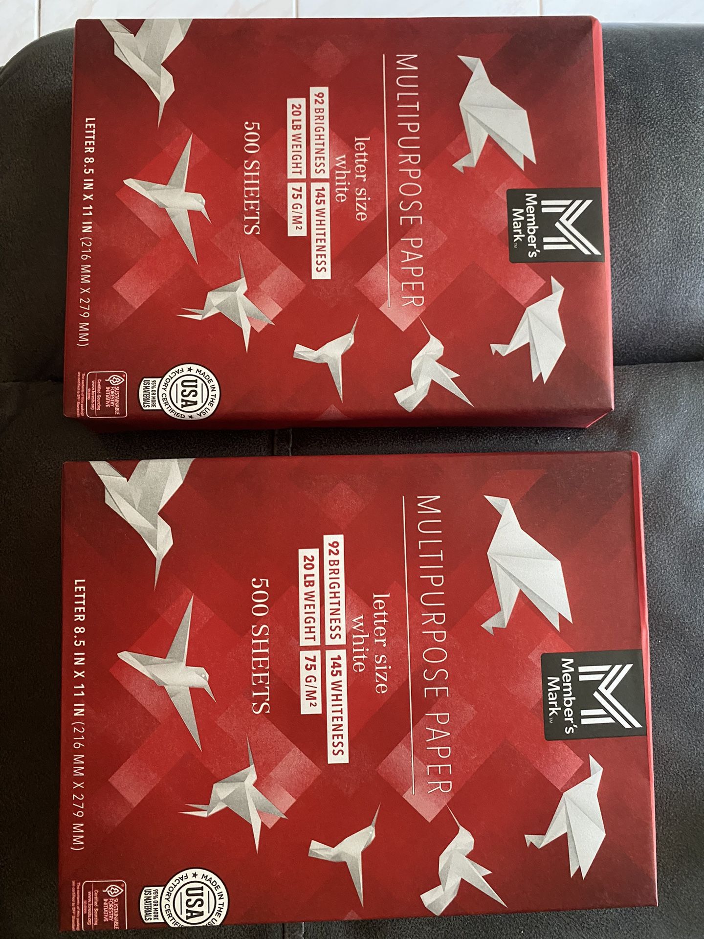 NEW-Member's Mark Multipurpose Copy Paper, 92 Bright, 8.5 x 11 sold by rim (500 papers) each at $5 - Firm Price