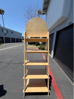 Vertical Ledge Wooden A-Frame Floor Display Stand - Excellent Condition