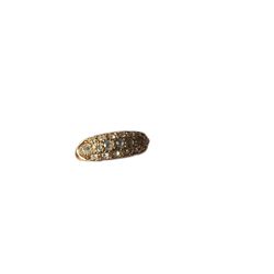 Gold tone band with pave rhinestone detailing. Ring size 6.5