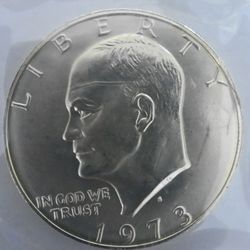 1973-S EISENHOWER UNCIRCULATED 40% SILVER DOLLAR 