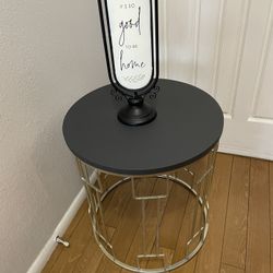 Multi Purpose Furniture - Decor Not Included -  20.5 Inches High / 19 Inches Wide - silver/ charcoal gray