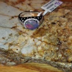 Australian Opal 925 S.S.Ring
