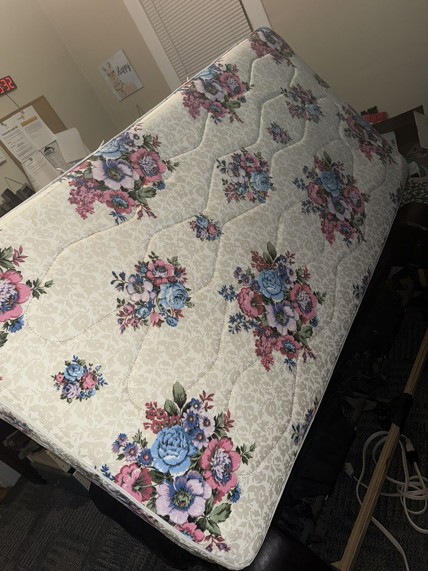 Twin Size Mattress $ Wooden Bed Frame