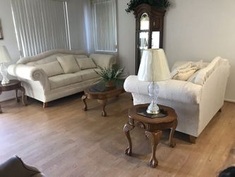 White Sofa & Love Seat