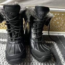 Ugg Adirondack Women’s Boot Ii Leather Boots Black Grey