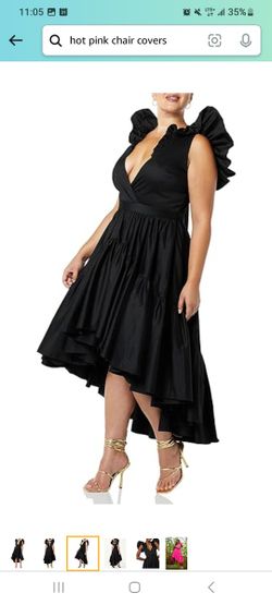 Famous Making The Cut V Neck Black Dress