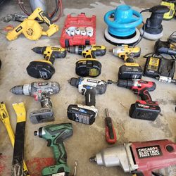 Tools: Power Drill, Buffer, Blowers, Sander etc