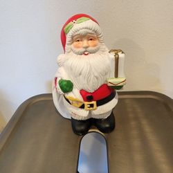 VINTAGE Ceramic Santa Claus Christmas Santa Sack 7" TALL