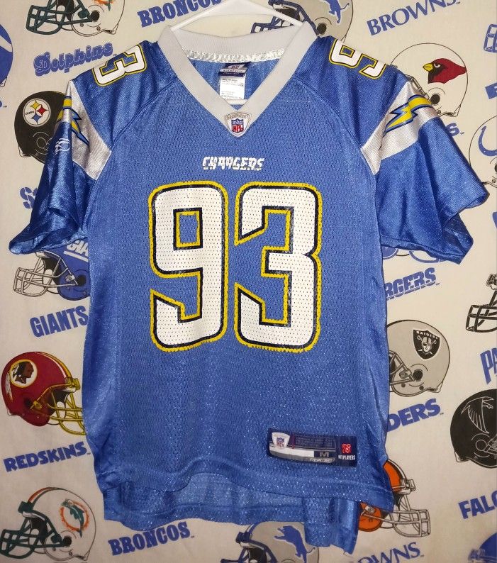 Vintage Vntg 2005 12T Youth Large Luis Castillo Reebok San Diego Chargers NFL Football Jersey